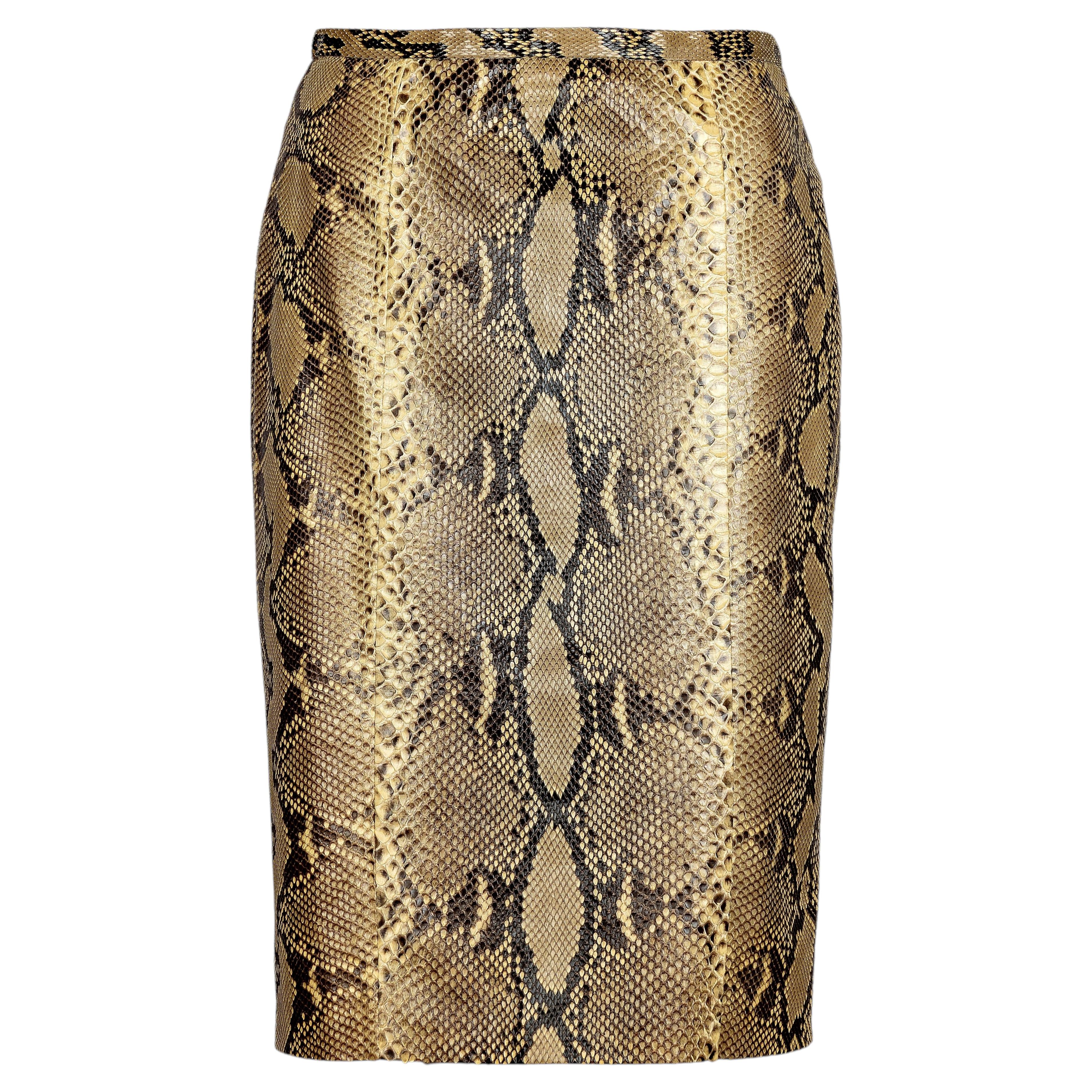 Dolce & Gabbana Beige Leather Skirt