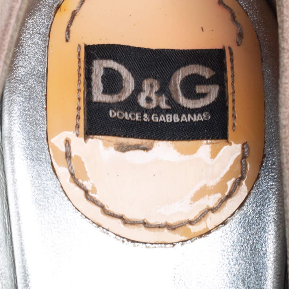 Dolce & Gabbana Beige/Pink Suede And Patent Leather Bow Pumps Size 39.5 3