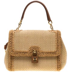 Dolce
Gabbana Beige Raffia and Leather Miss Dolce Tote Dolce
Gabbana Beige Raffia and Leather Miss Dolce Tote