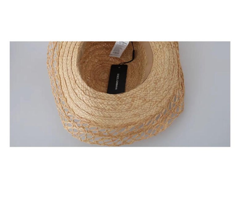 Dolce & Gabbana White & Blue Butterfly Print Sun Hat