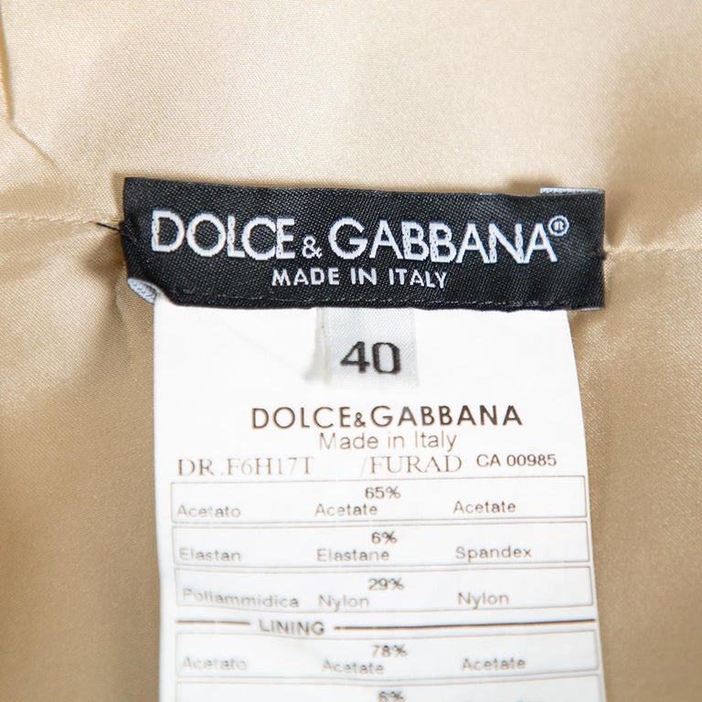 Dolce and Gabbana Beige Satin Bustier Dress S at 1stDibs | dolce and ...