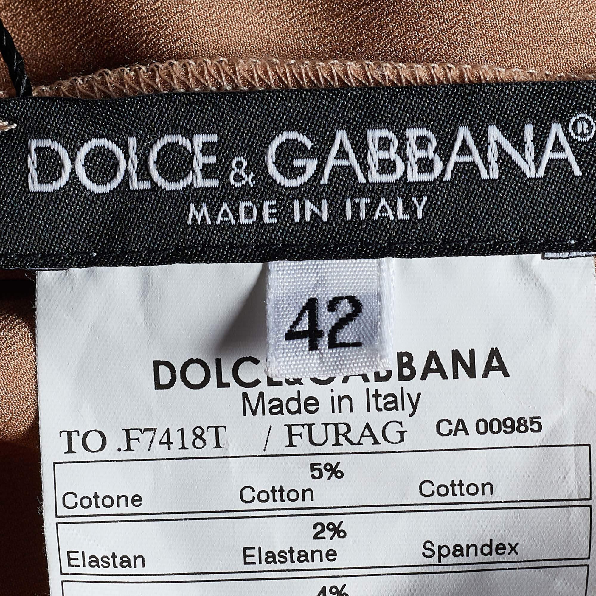 Dolce & Gabbana Beige Satin & Lace Cami Top M 1