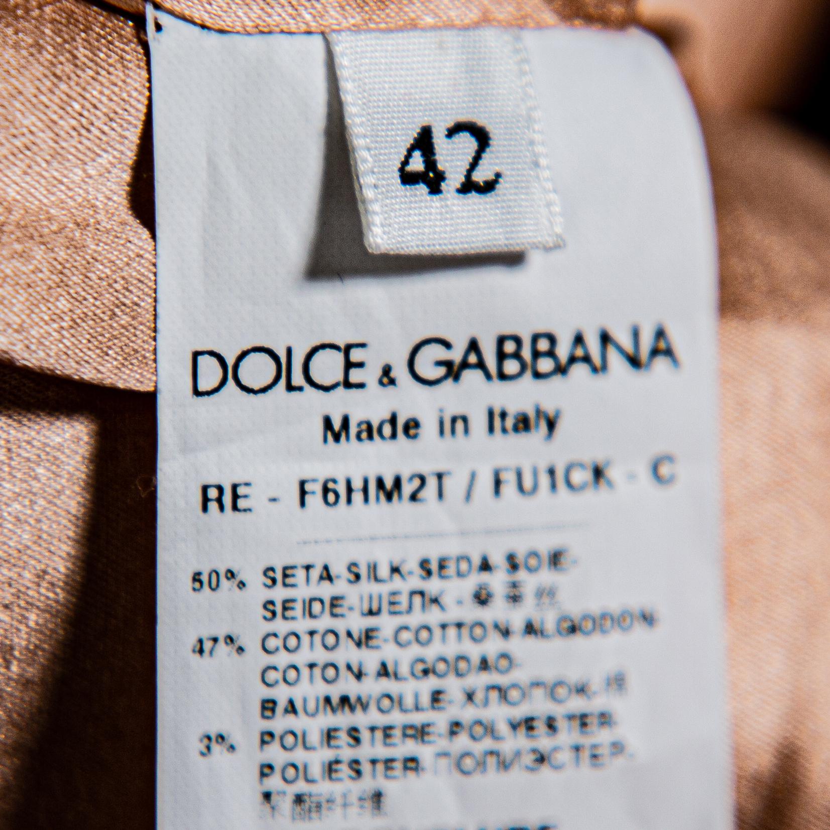 Dolce & Gabbana Beige Satin Lace Trim Detail Sleeveless Mini Dress M In Good Condition For Sale In Dubai, Al Qouz 2
