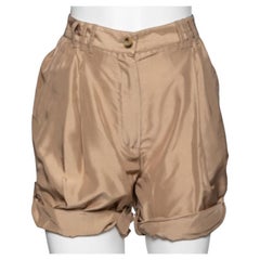 Dolce & Gabbana Short en soie beige M