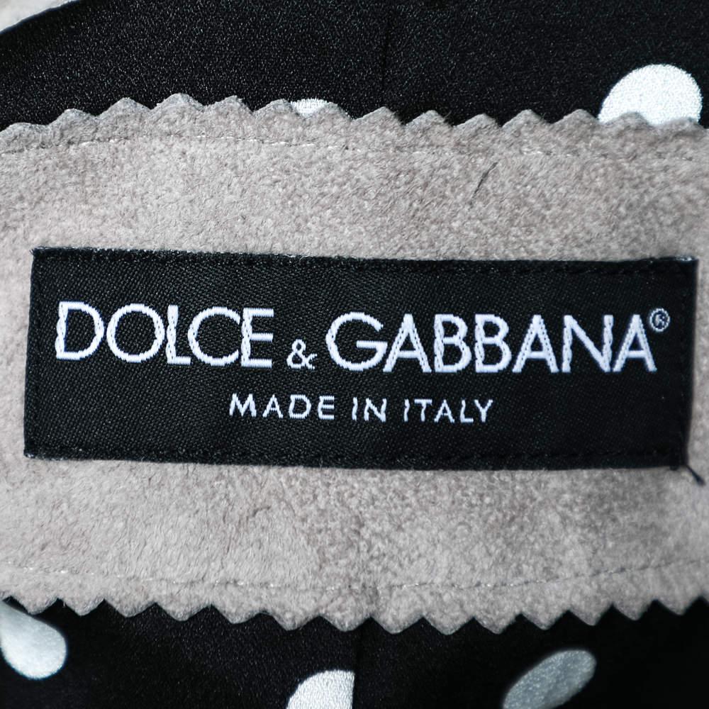 Dolce & Gabbana Beige Suede & Lace Trim Button Front Blouson Jacket M For Sale 2