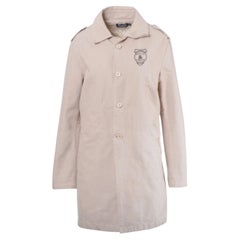 Dolce & Gabbana Beige Trench Coat With Back Graphic- '90s