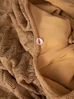 Dolce & Gabbana Beige Wool Lace Midi Dress Size XXL