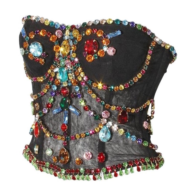 Dolce and Gabbana Bejeweled Corset Spring 2012 For Sale at 1stDibs