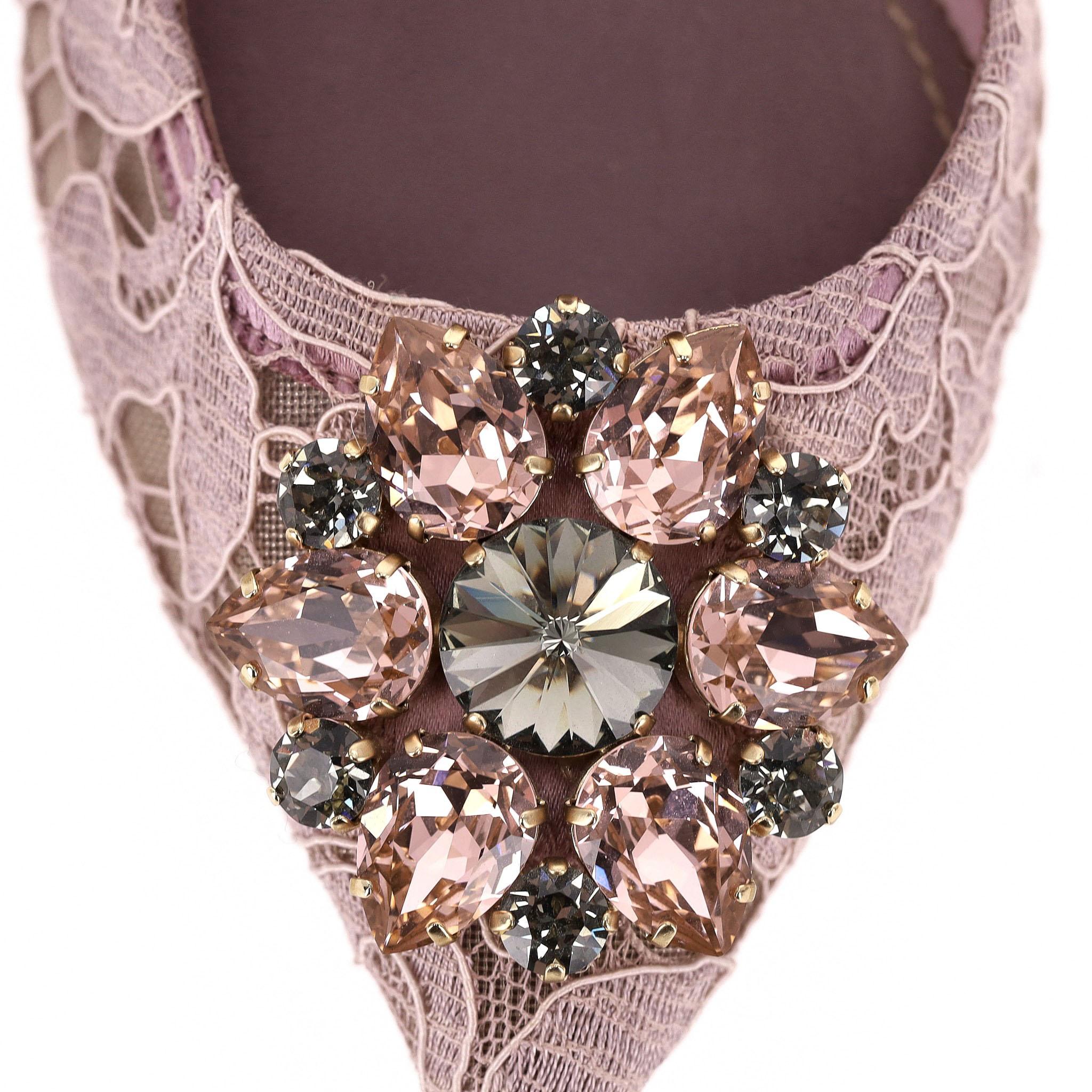 Women's Dolce & Gabbana Bellucci Lace & Crystal Embellished Pumps