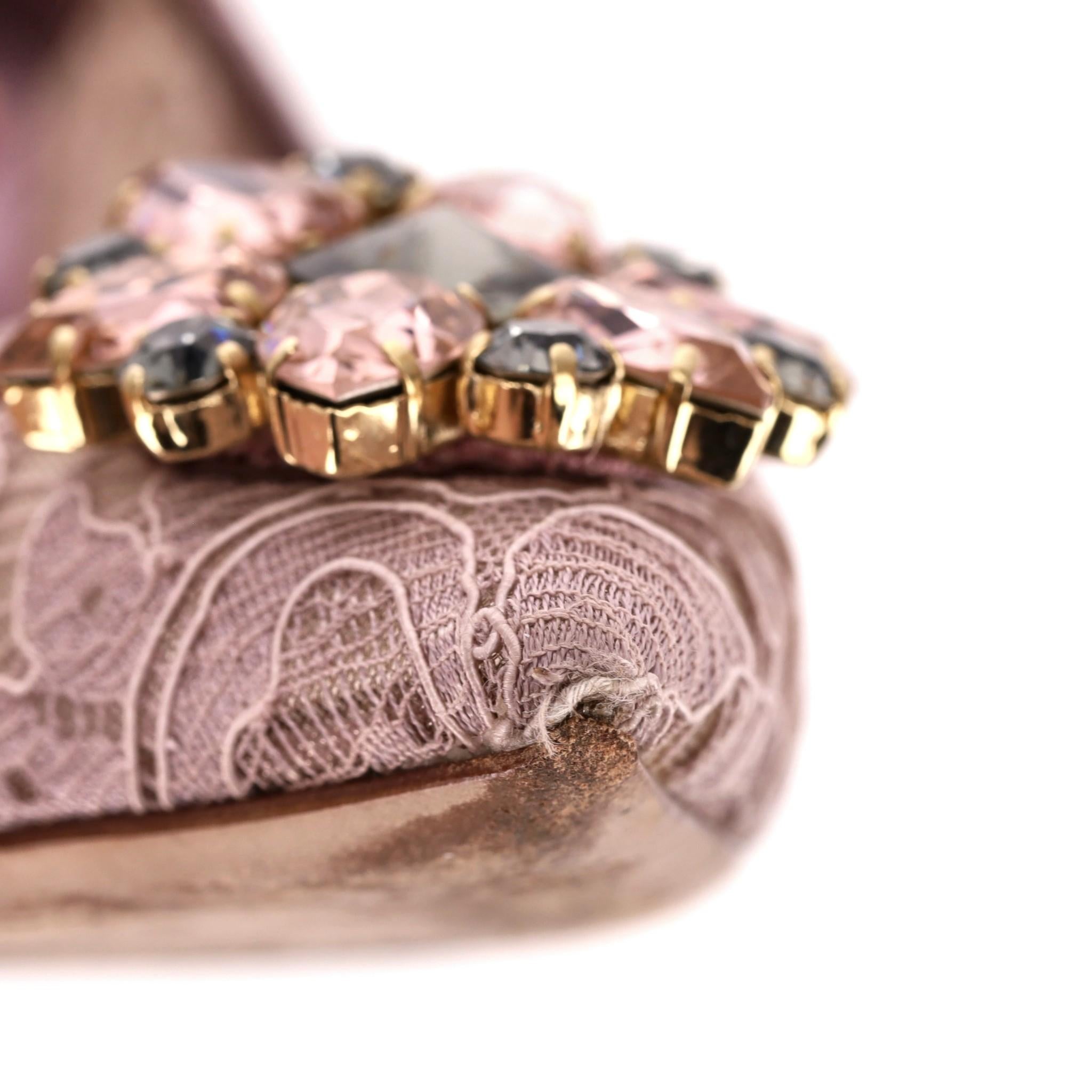 Dolce & Gabbana Bellucci Lace & Crystal Embellished Pumps 4