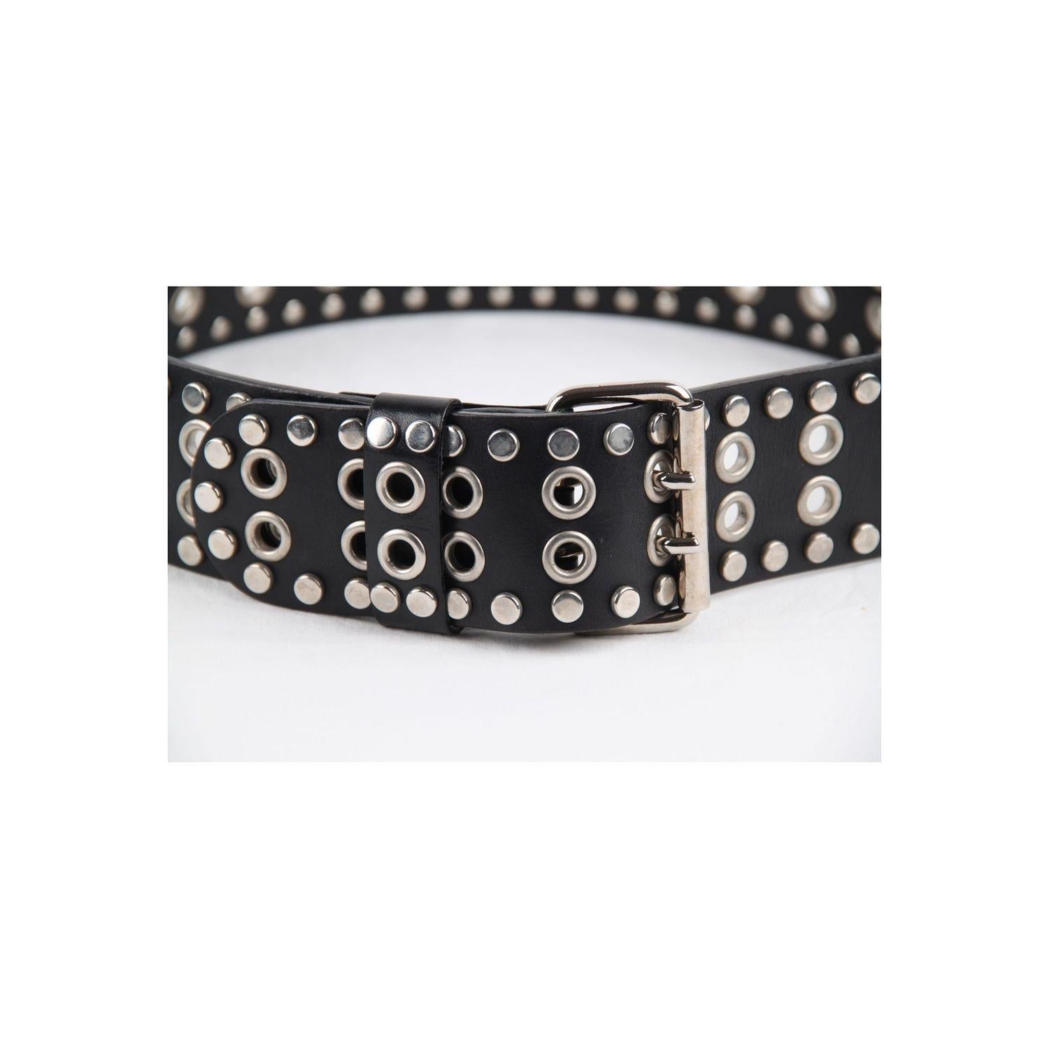 Dolce and Gabbana Belt with Studs and Grommets Size 42-90 For Sale