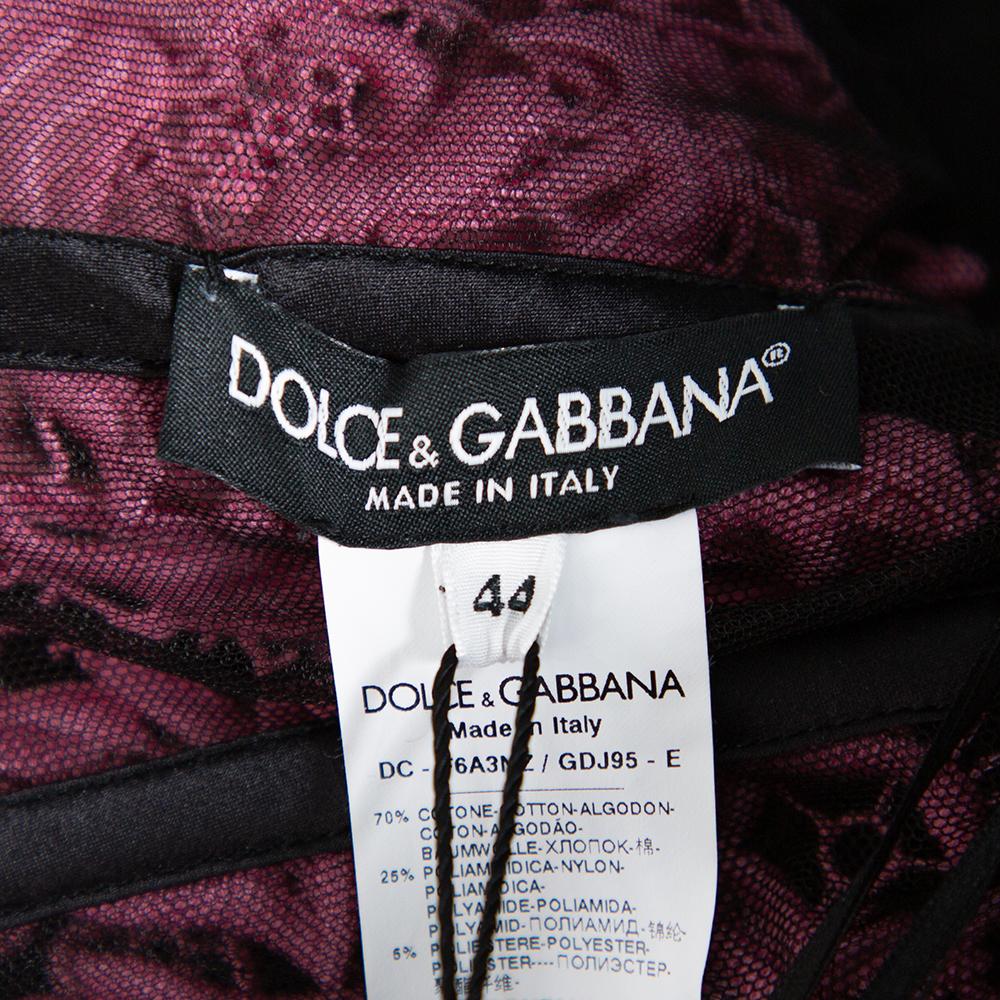 Dolce & Gabbana Bicolor Floral Embroidered Tulle Strapless Corset Gown S In Excellent Condition In Dubai, Al Qouz 2