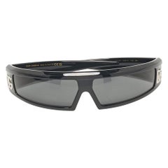 Dolce 
Gabbana Black Acetate DG6181 Shield Sunglasses