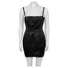 Dolce & Gabbana Black Acetate Fitted Dress Sz.46