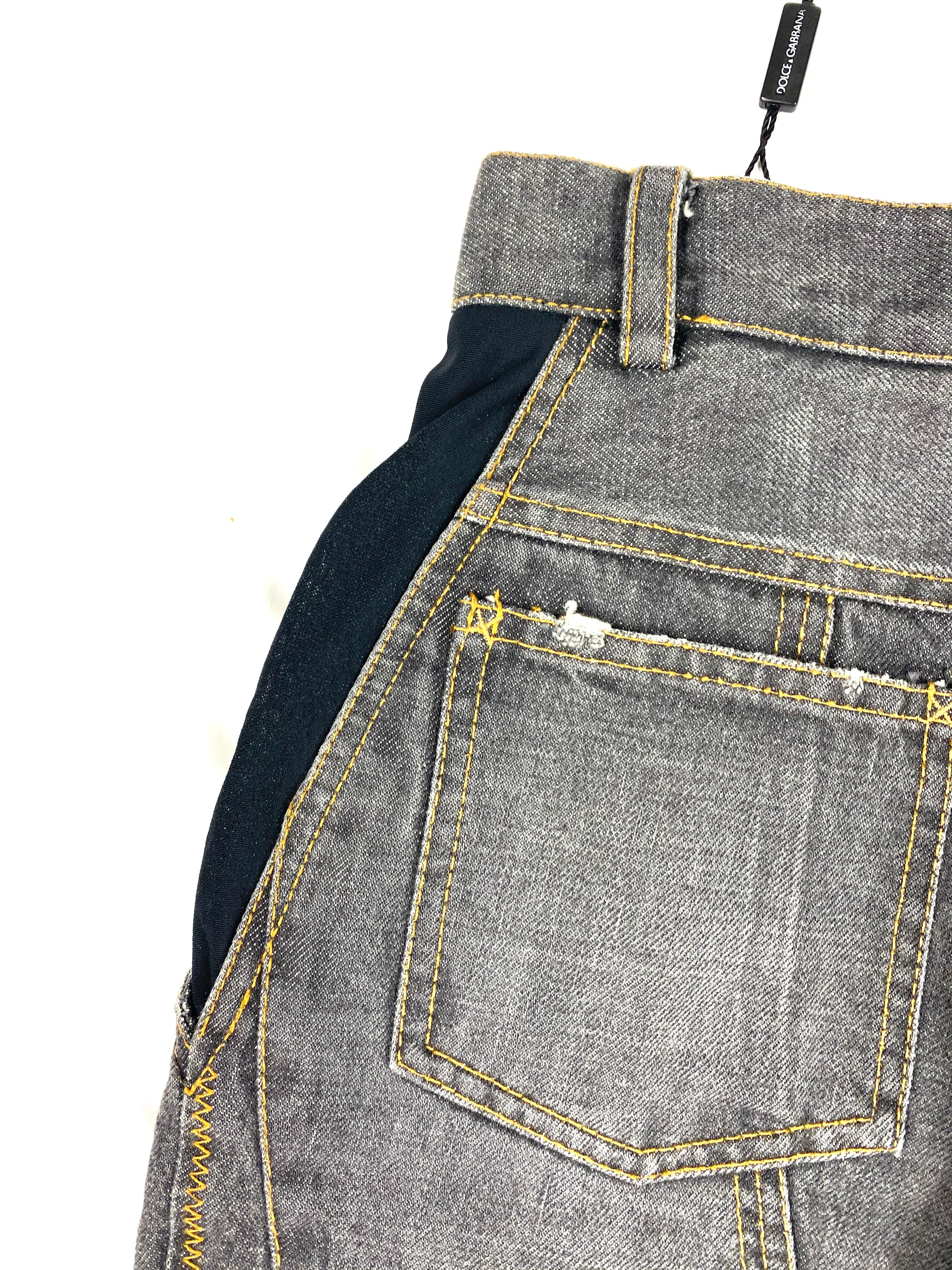 Vaqueros pitillo Dolce & Gabbana Negros y Grises, Talla 40 en venta 6