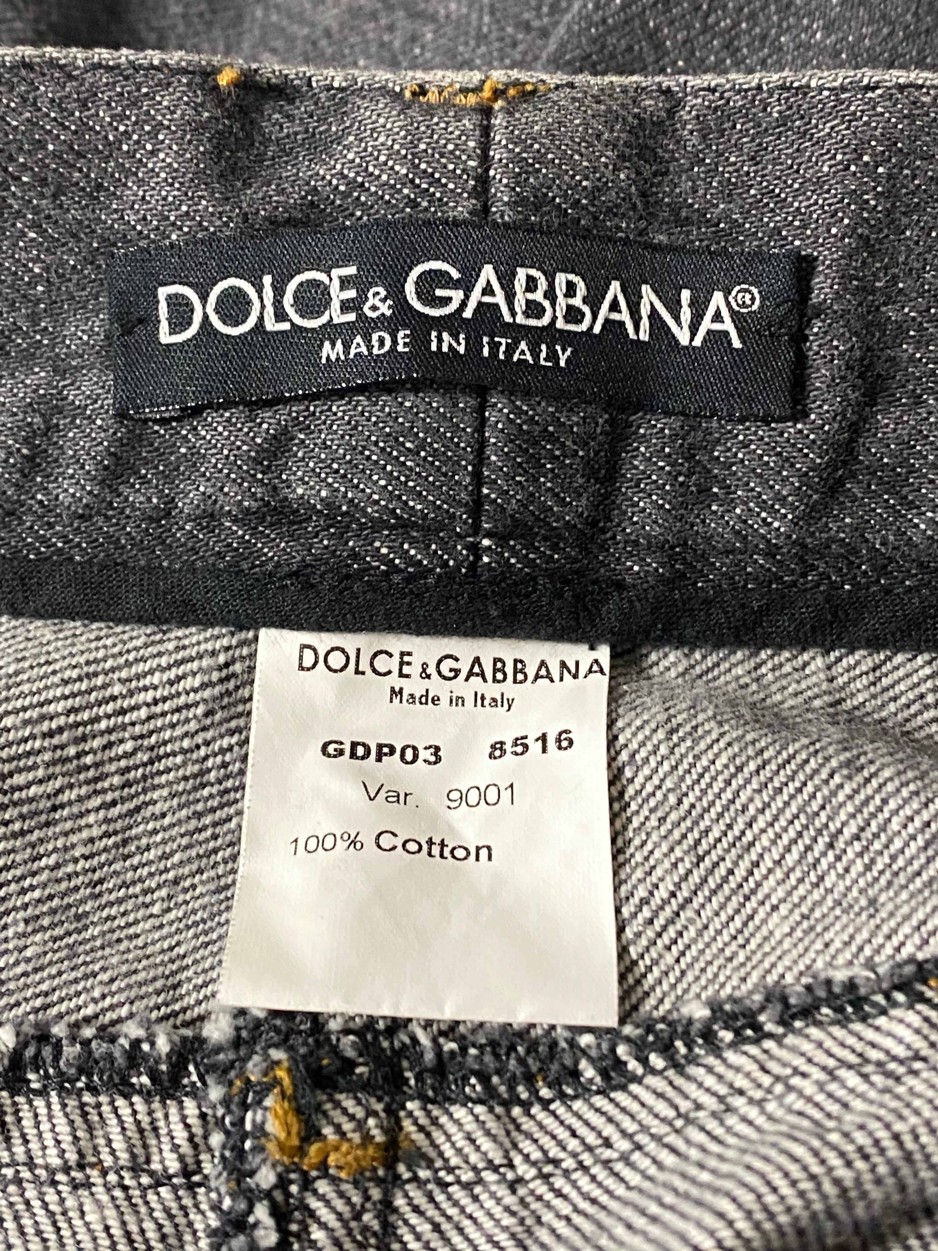 Vaqueros pitillo Dolce & Gabbana Negros y Grises, Talla 40 en venta 12