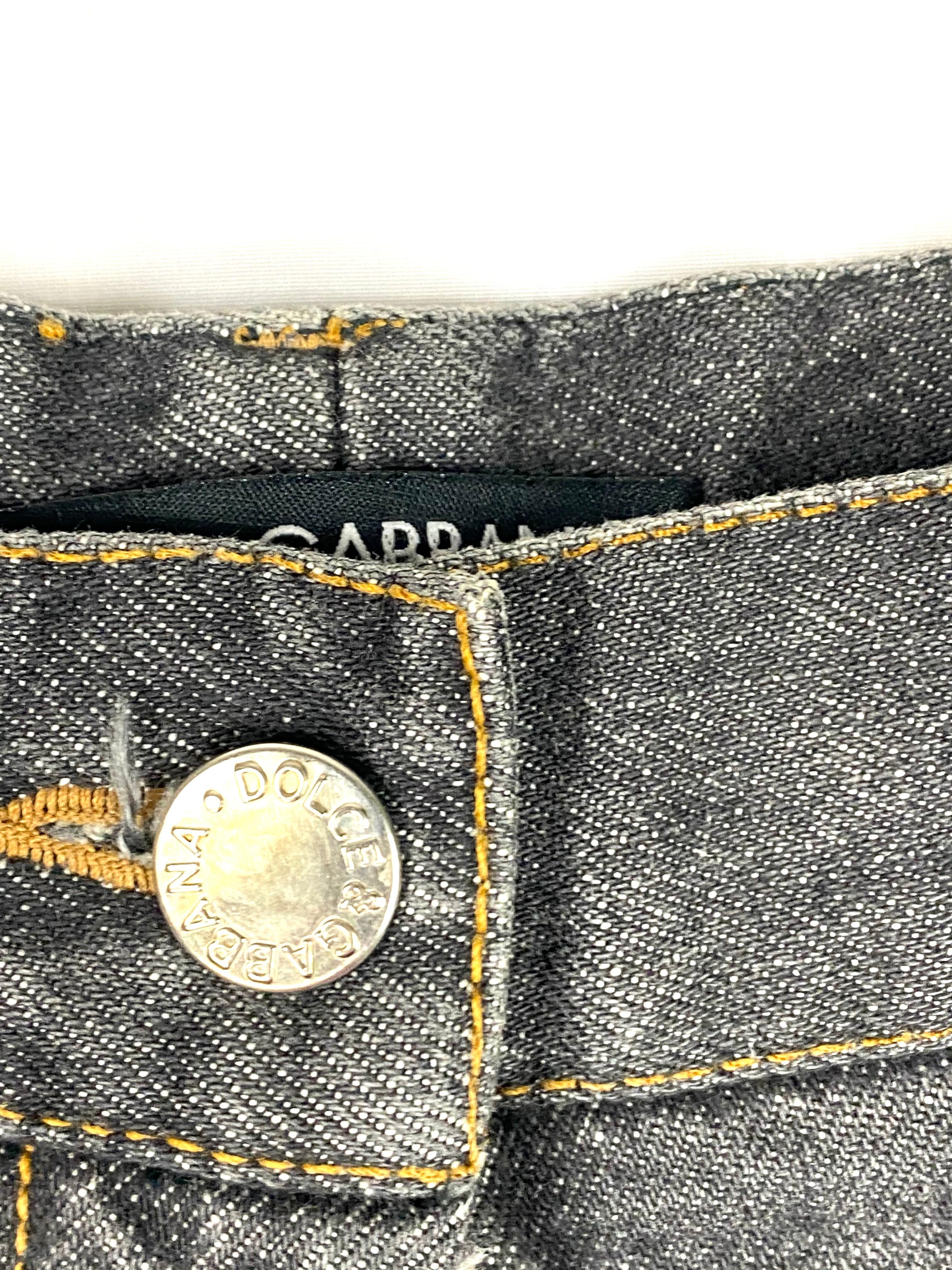 Vaqueros pitillo Dolce & Gabbana Negros y Grises, Talla 40 en venta 1