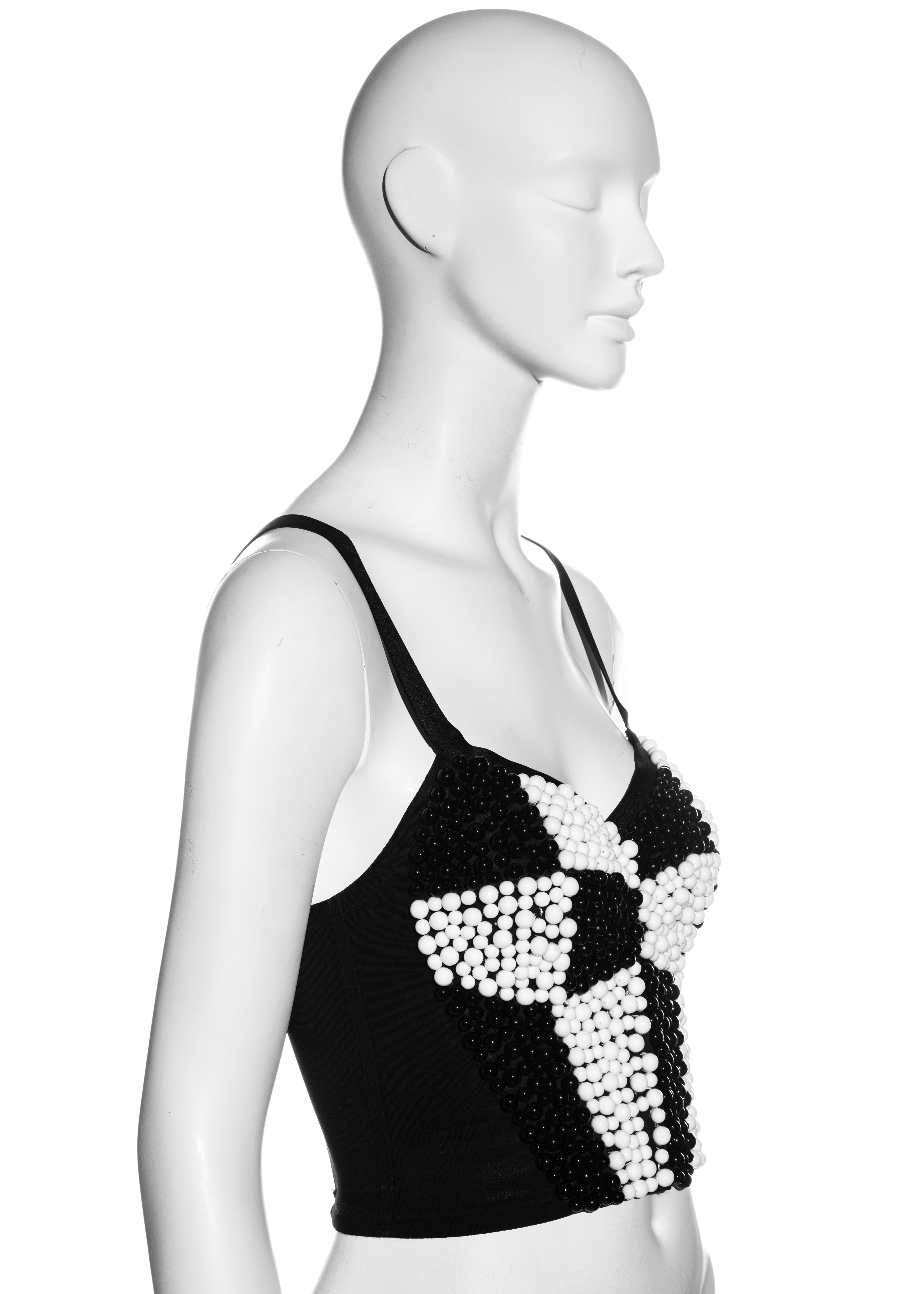 black and white checkered corset