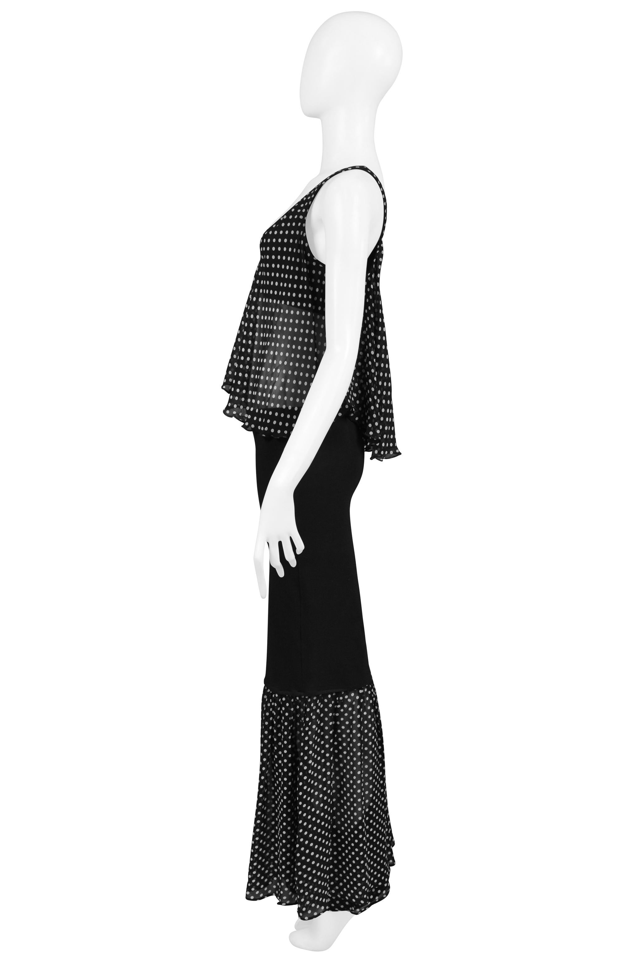 Dolce & Gabbana Black And White Polka Dot Skirt Ensemble For Sale 2