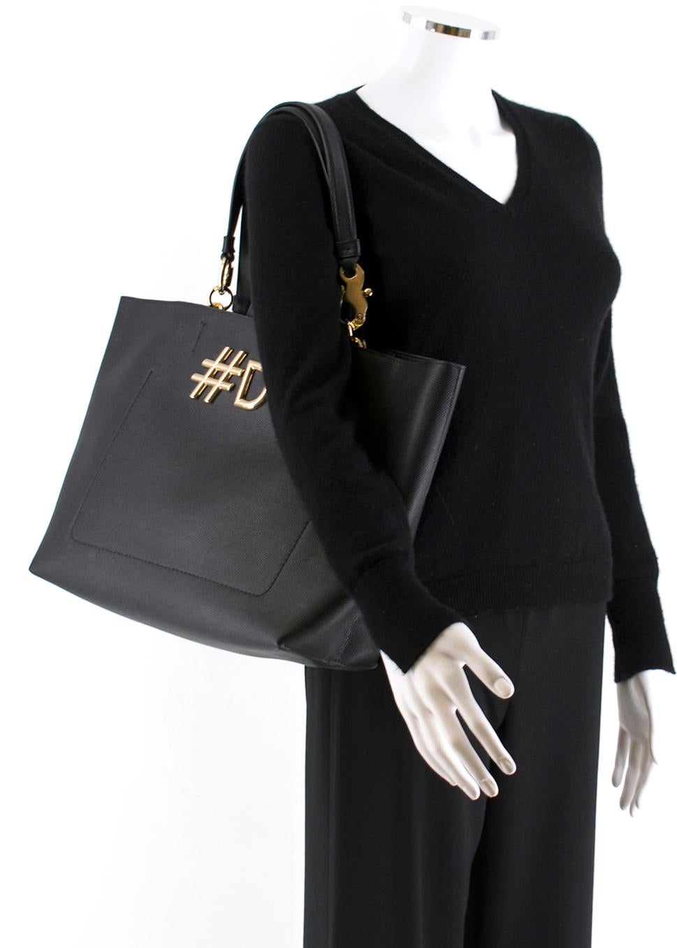 Dolce & Gabbana Black Beatrice Shopping Bag  For Sale 3