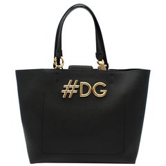 Dolce & Gabbana Black Beatrice Shopping Bag 