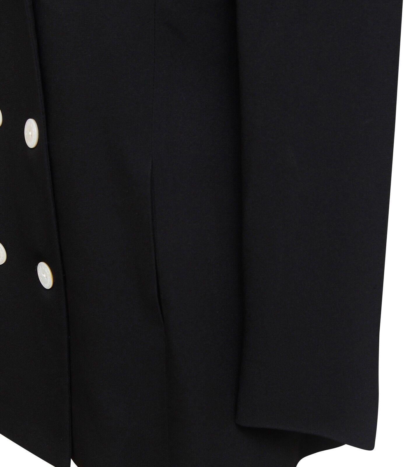 DOLCE & GABBANA Black Blazer Double Breasted Jacket Coat Sz 42 VINTAGE For Sale 1