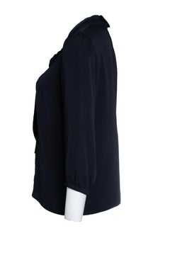 Dolce & Gabbana, black blouse with bow and lace