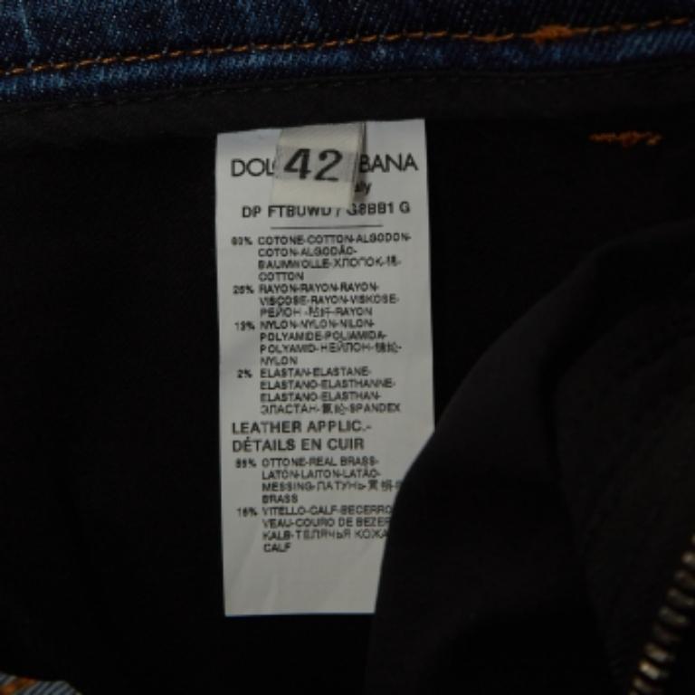 Dolce & Gabbana Vaqueros de encaje y denim negro/azul M Cintura 31 en Bueno estado para la venta en Dubai, Al Qouz 2