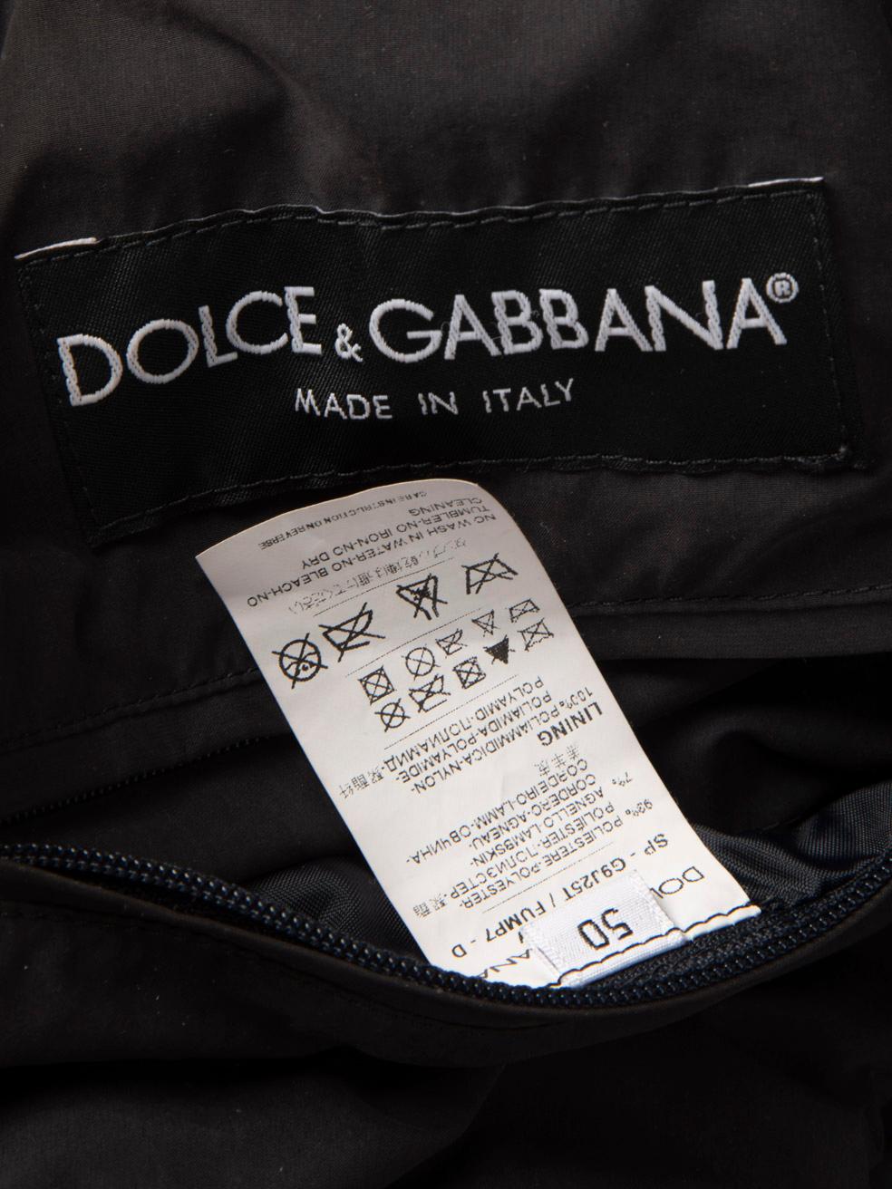Dolce & Gabbana - Giacca bomber nera con dettagli in pelle taglia XXL in vendita 3