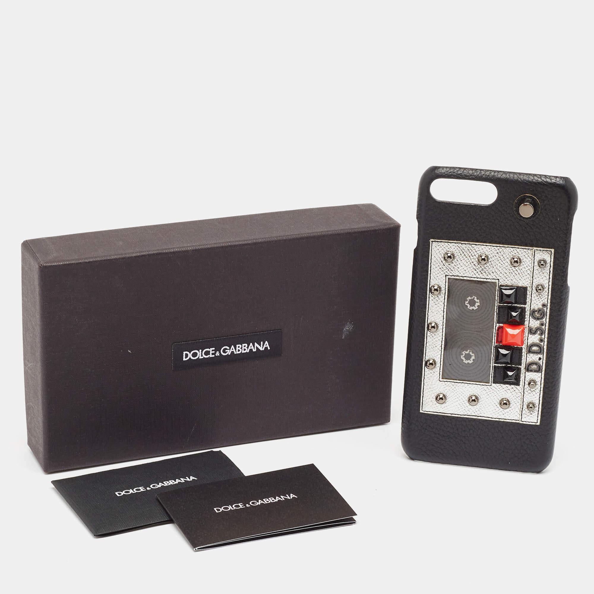 Dolce & Gabbana Custodia Radio Bottalato Nera per iPhone 7 Plus In condizioni ottime in vendita a Dubai, Al Qouz 2