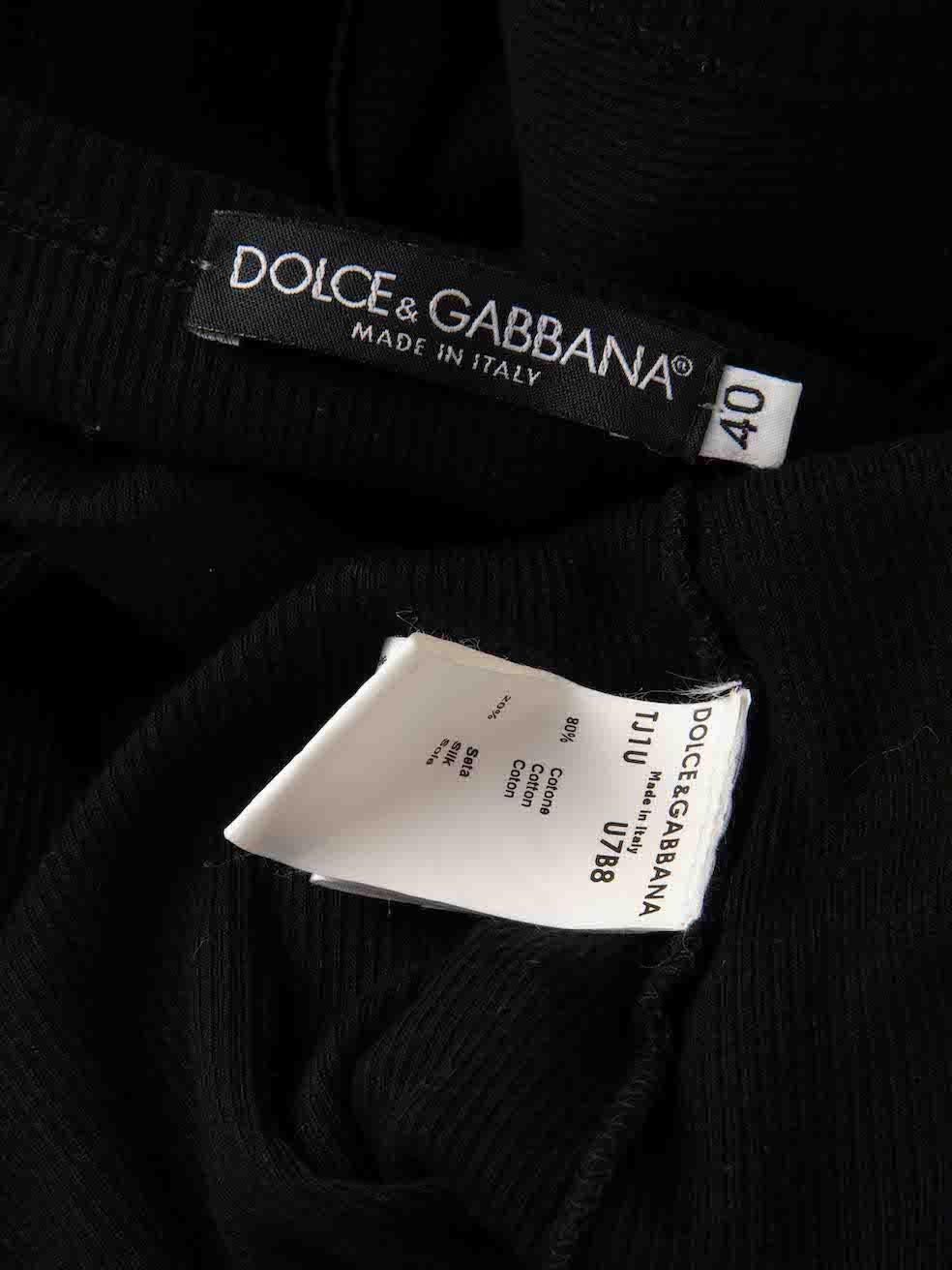 Women's Dolce & Gabbana Black Bow Accent Tank Top Size S