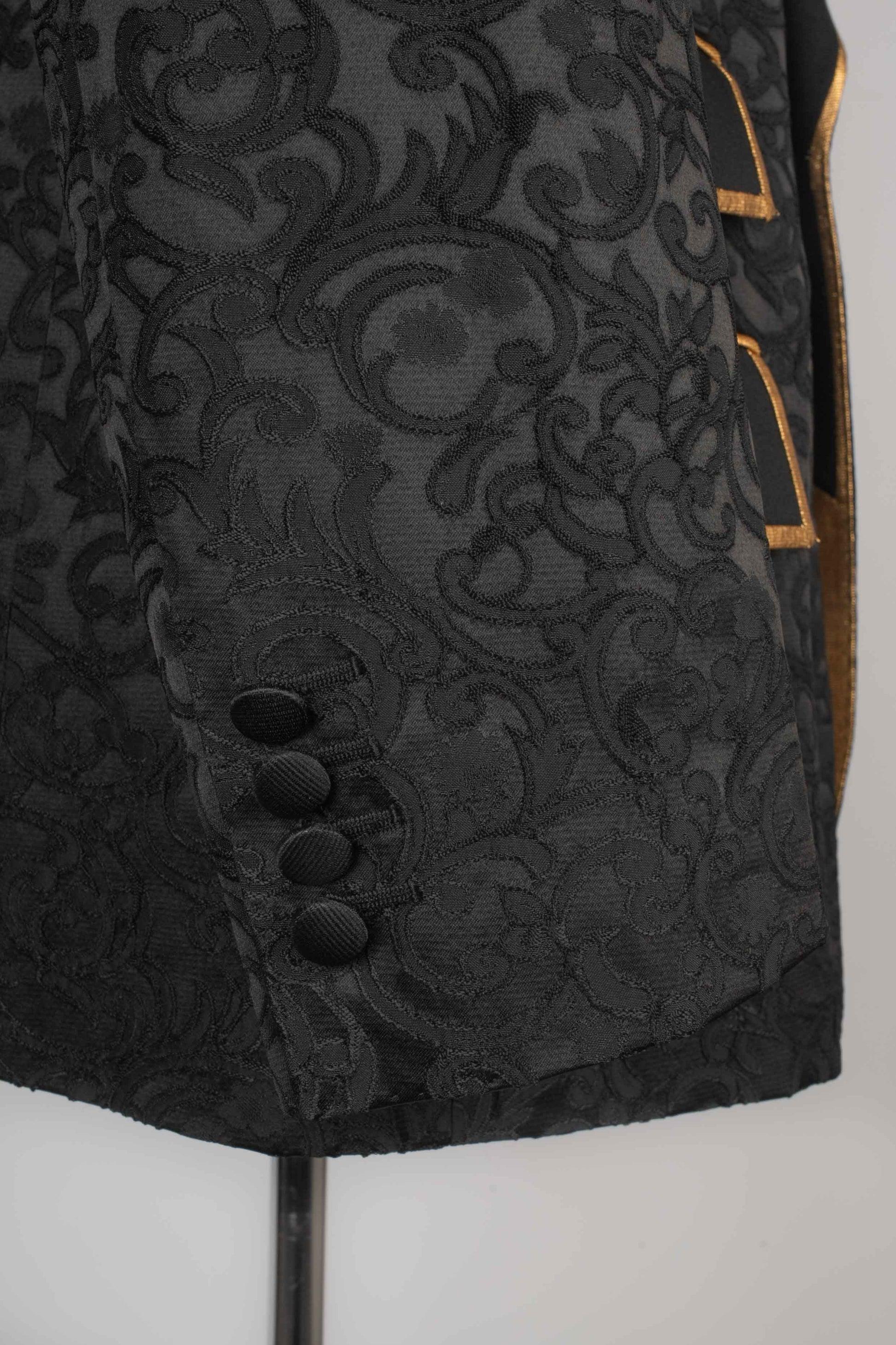 Dolce & Gabbana Abito in tessuto broccato nero in vendita 5