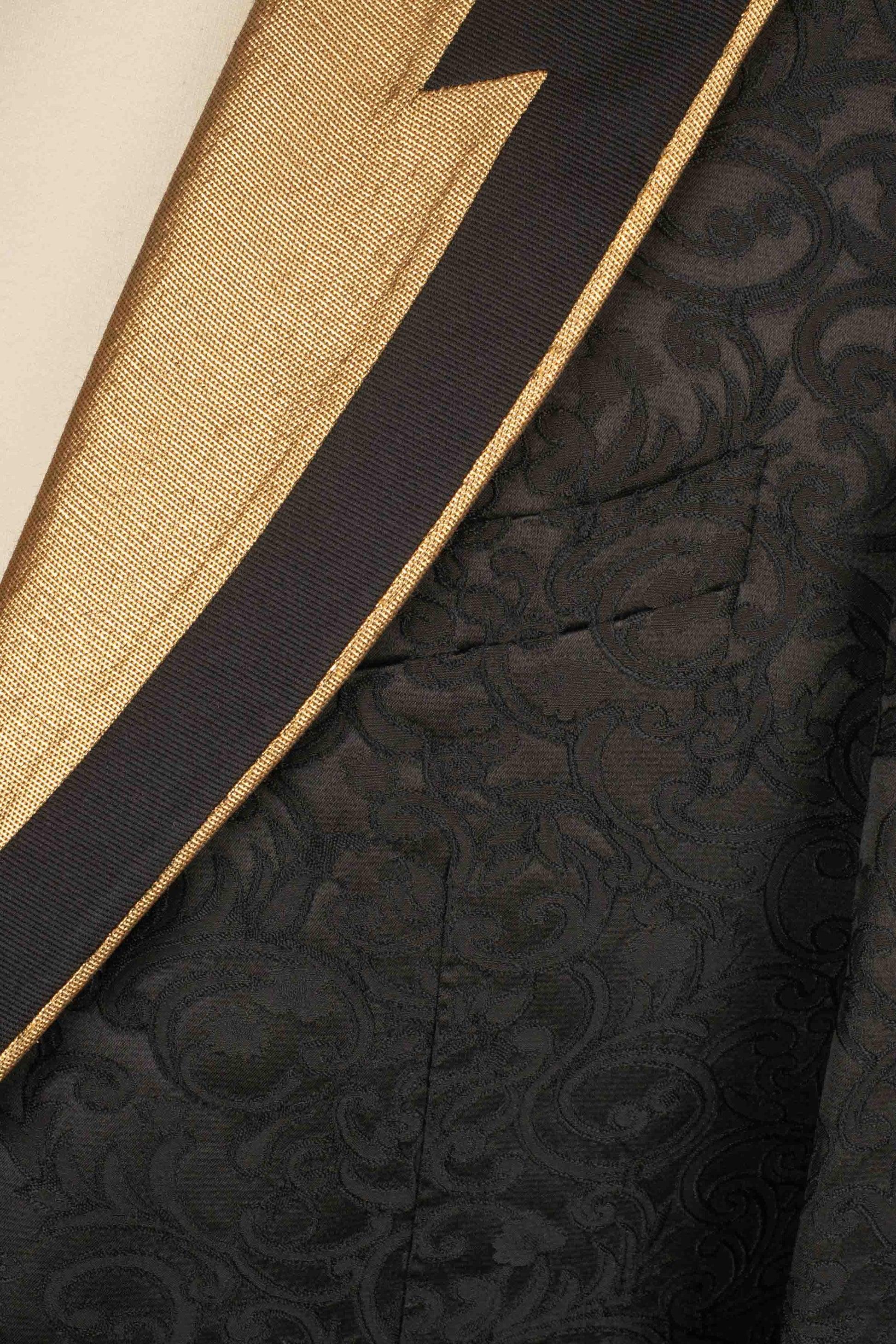 Dolce & Gabbana Abito in tessuto broccato nero in vendita 6