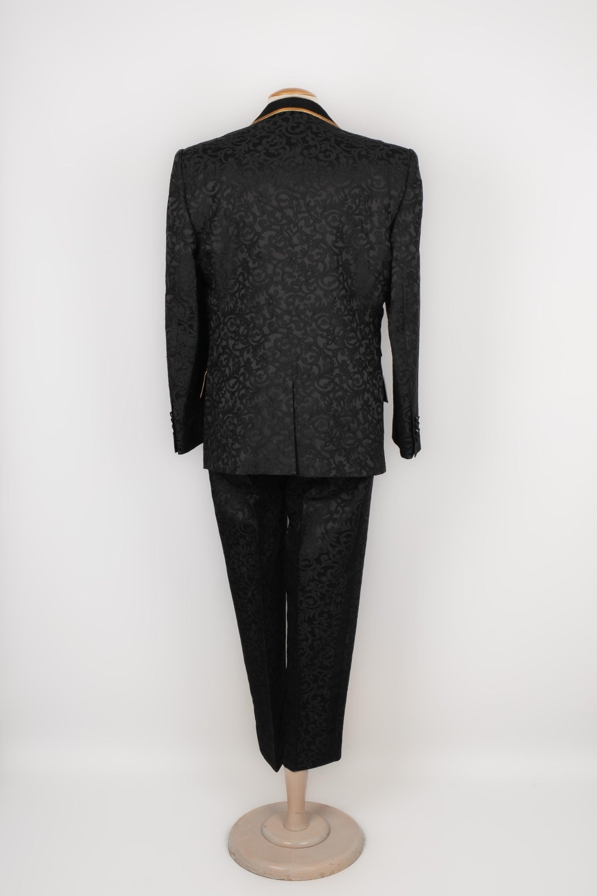 Nero Dolce & Gabbana Abito in tessuto broccato nero in vendita
