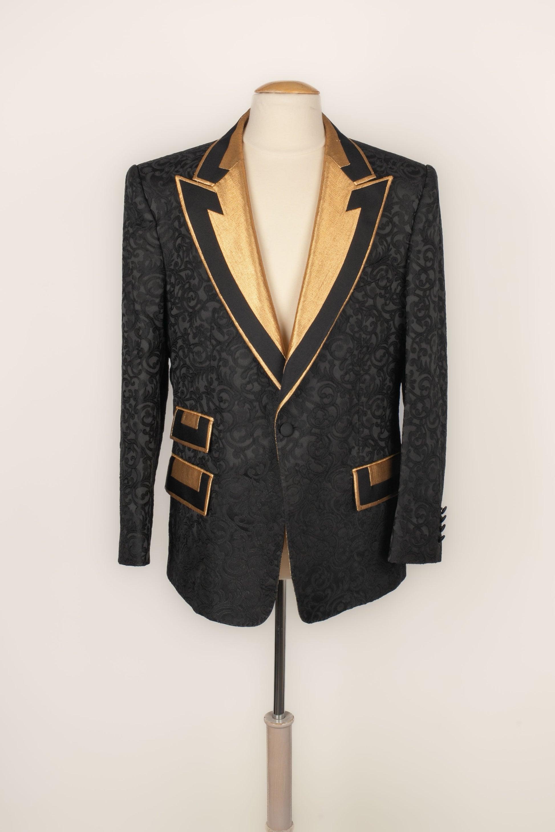 Uomo Dolce & Gabbana Abito in tessuto broccato nero in vendita
