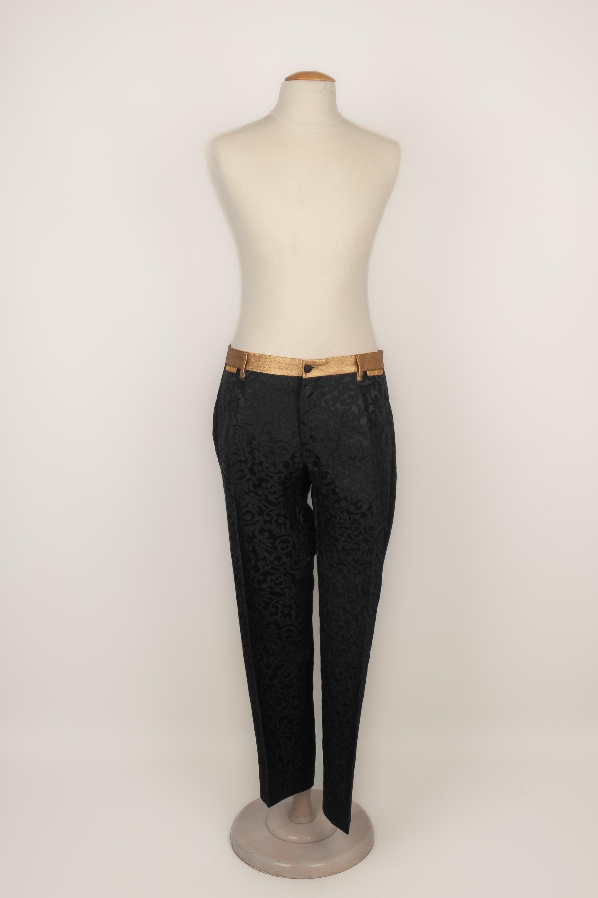 Dolce & Gabbana Abito in tessuto broccato nero in vendita 1