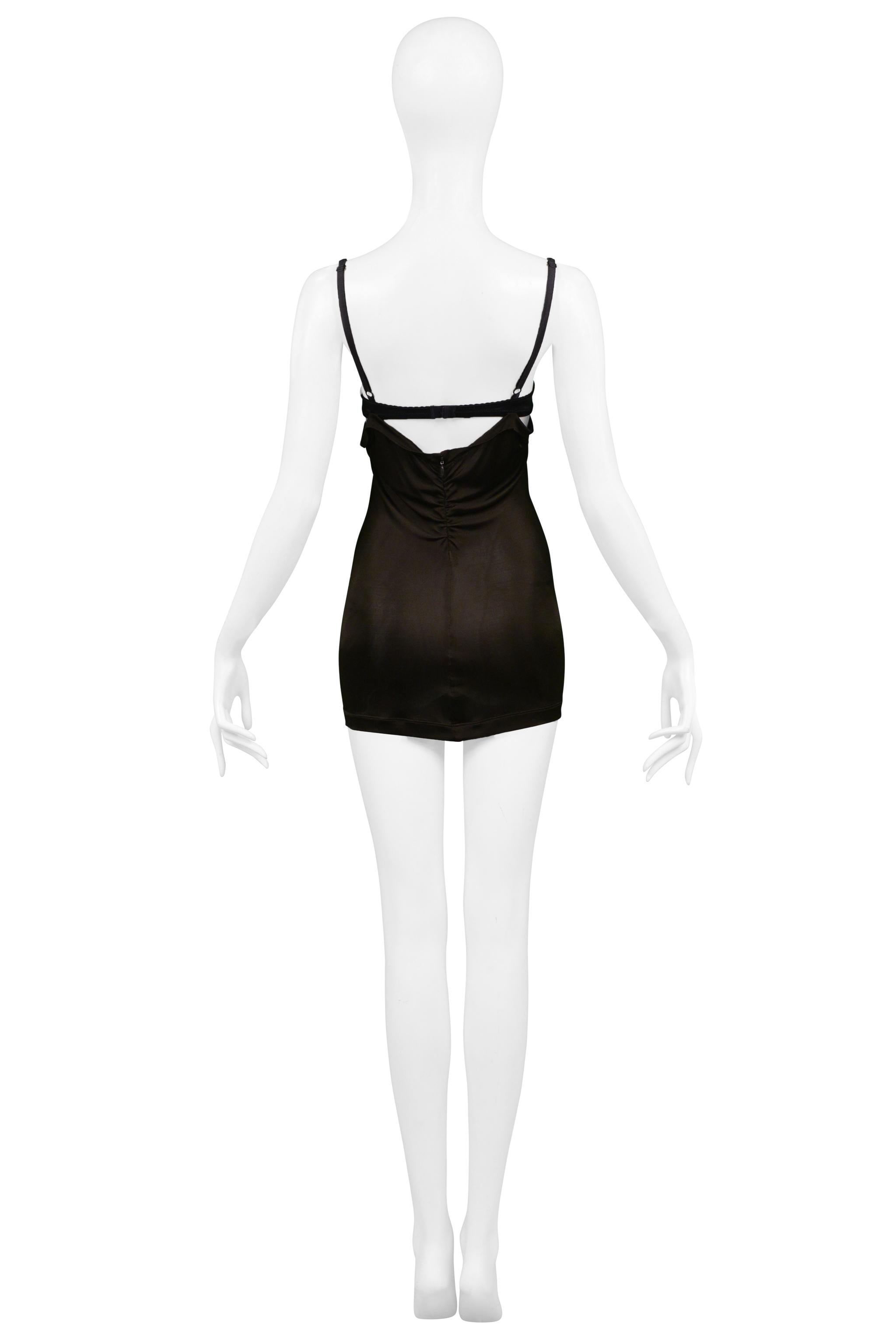 Dolce & Gabbana Black & Brown Cutout Micro Mini Dress 2