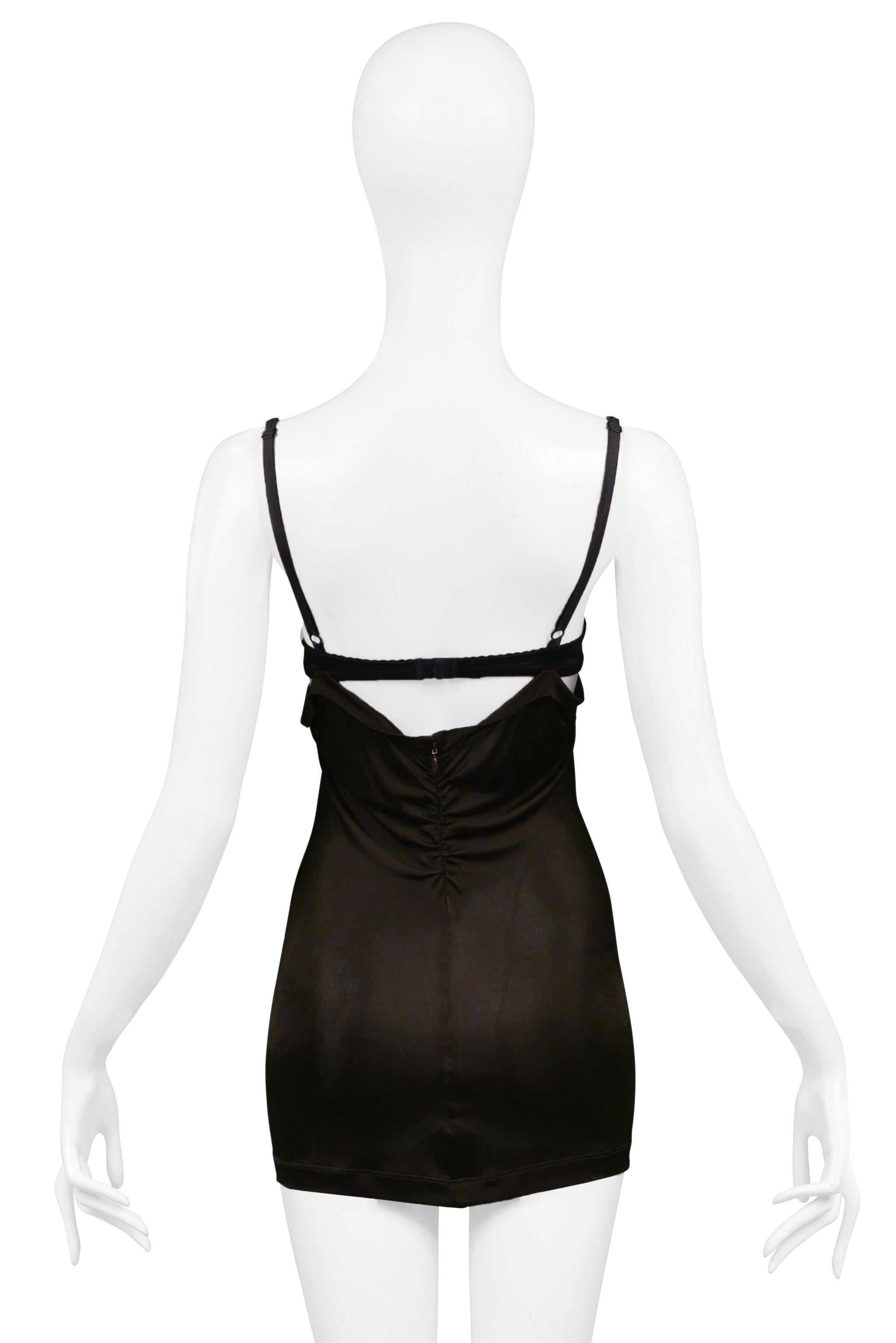Dolce & Gabbana Black & Brown Cutout Micro Mini Dress 3