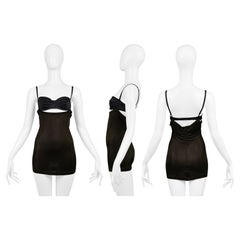Dolce & Gabbana Black & Brown Cutout Micro Mini Dress