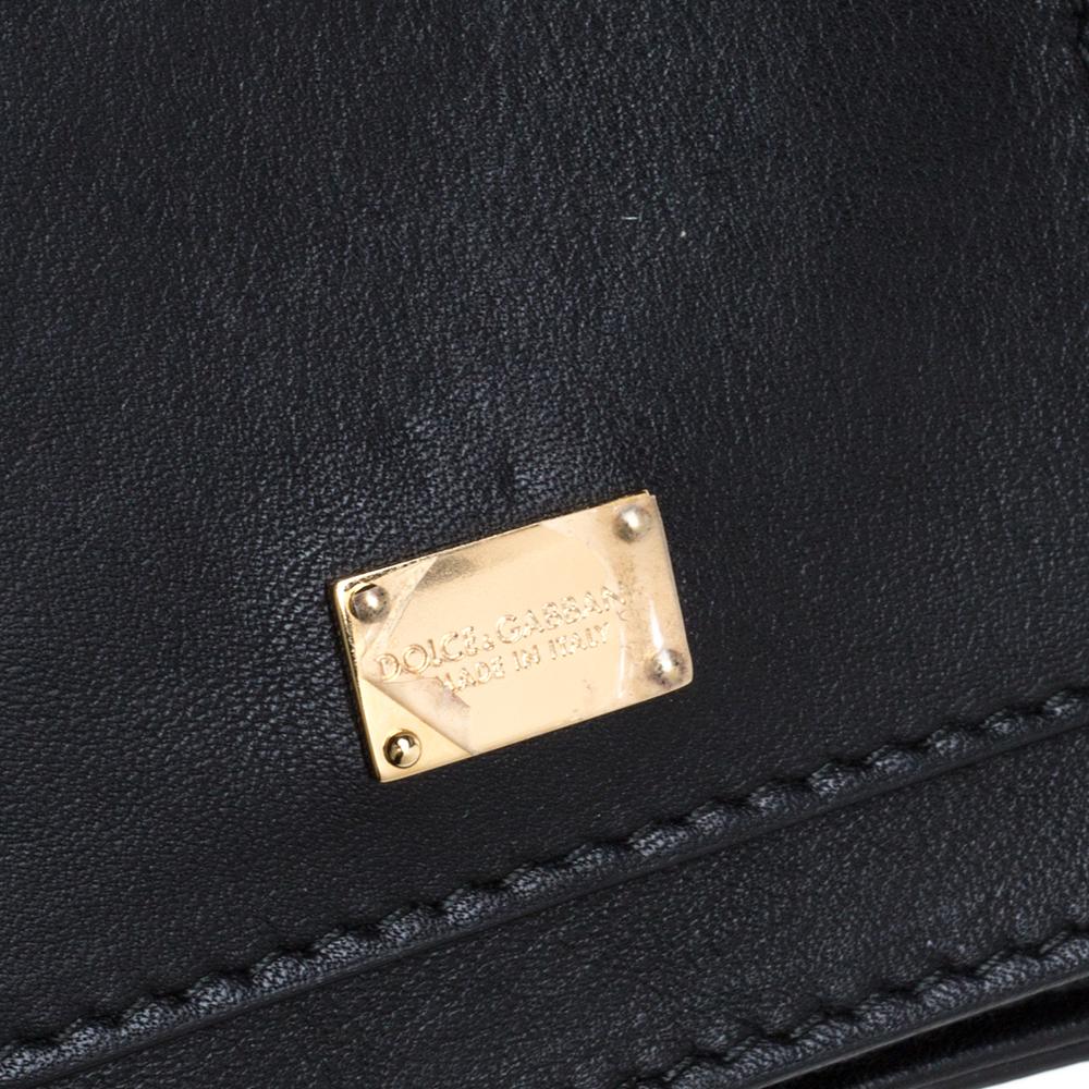 Dolce & Gabbana Black/Brown Leopard Print Leather Miss Sicily Backpack 2