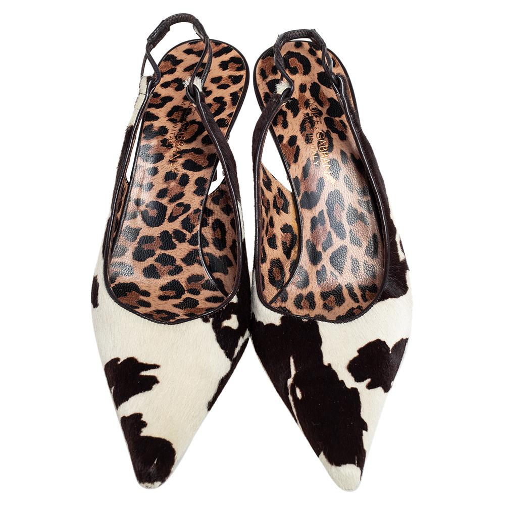 leopard print sling back shoes