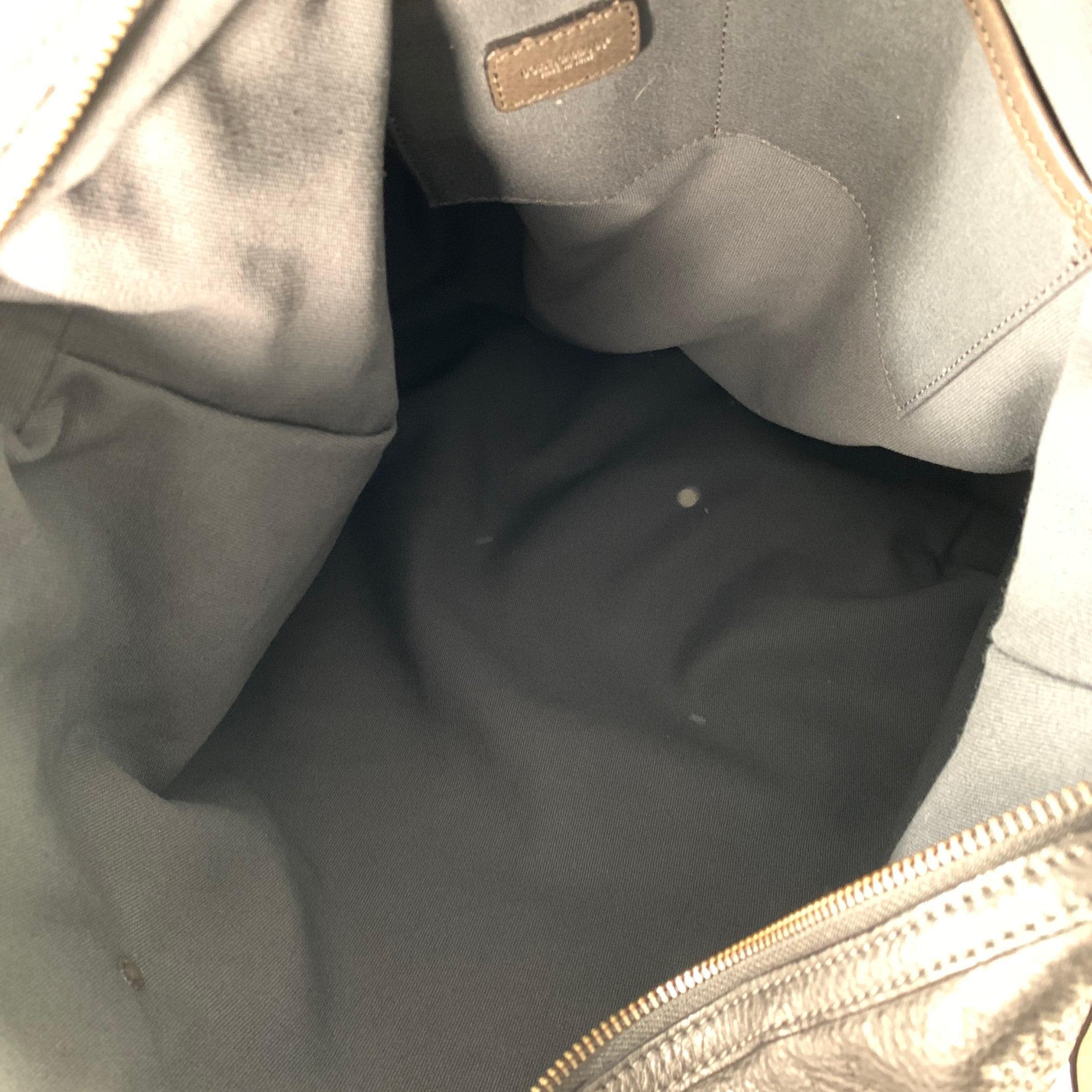 DOLCE & GABBANA Sac à dos de nuit en cuir perforé noir et marron en vente 2