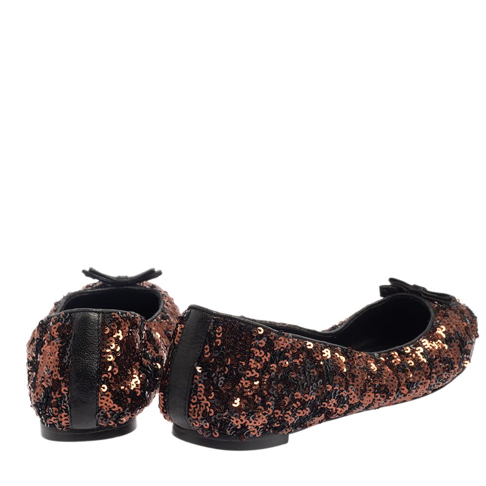 brown sequin shoes