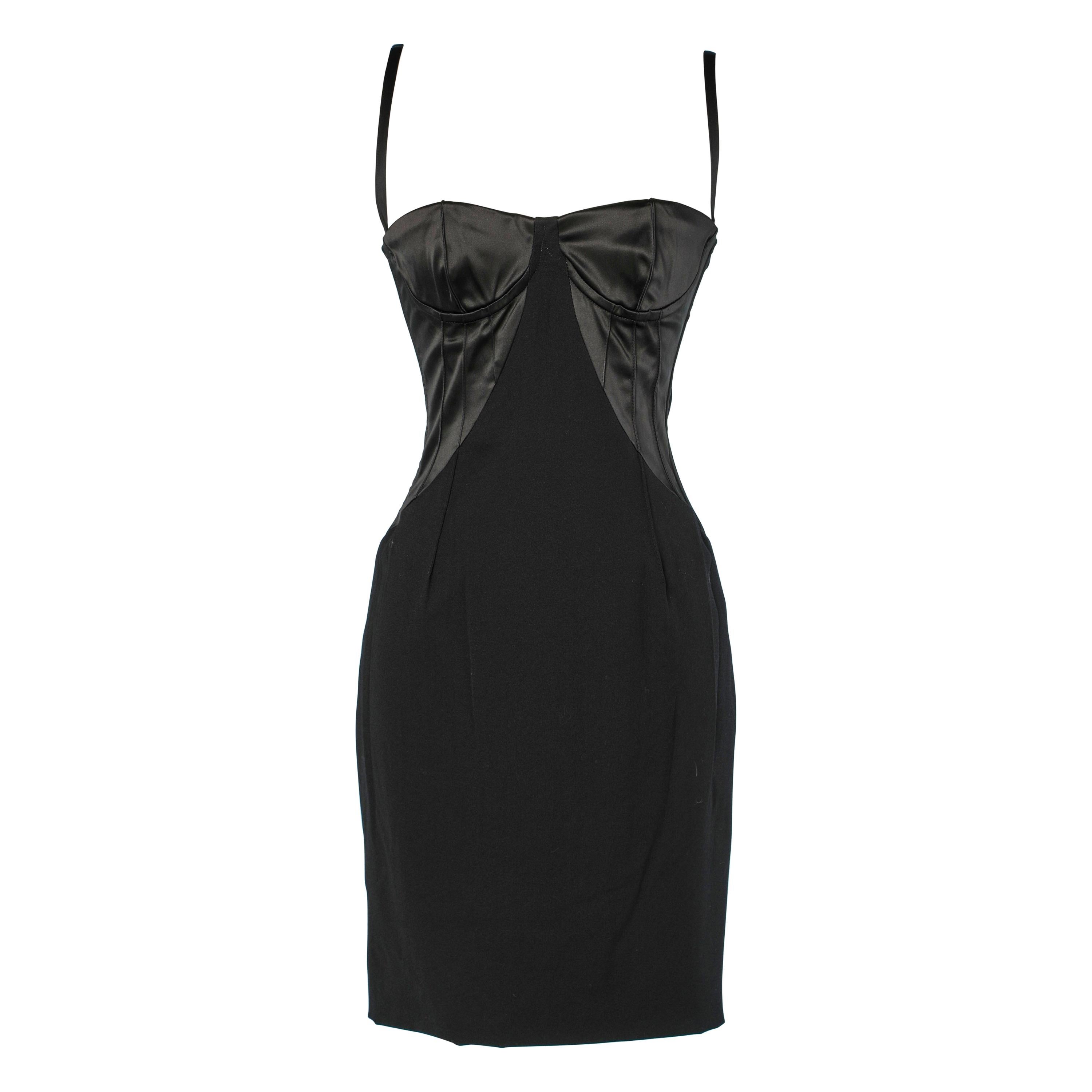 Dolce & Gabbana black bustier dress