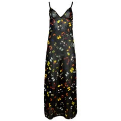 Dolce & Gabbana Black Butterfly Print Sheer Dress