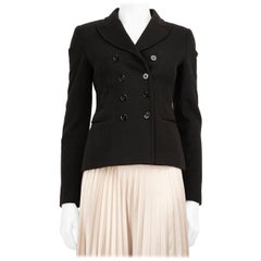 Dolce & Gabbana Black Buttoned Double Breasted Coat Size S