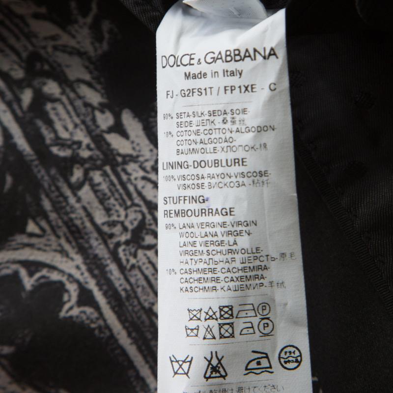 Dolce & Gabbana Schwarz Kathedrale Druck Baumwolle Seide Tailored Blazer S 1
