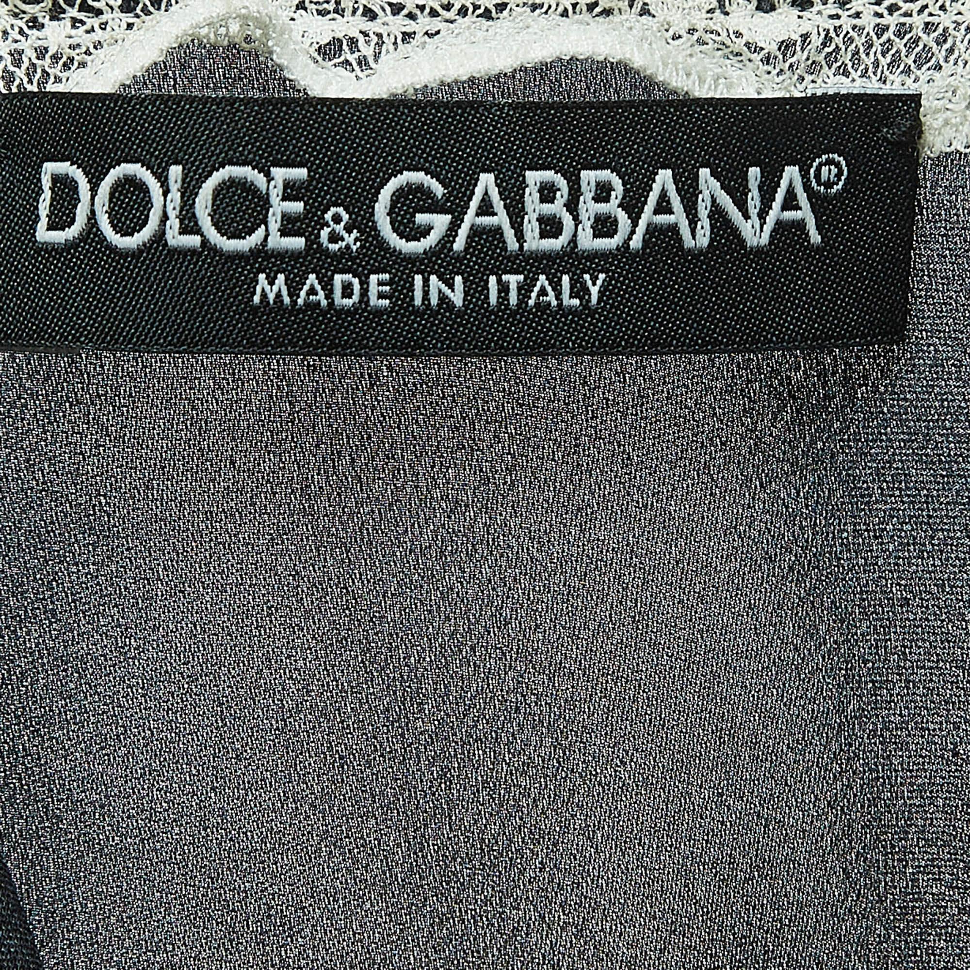 Dolce & Gabbana Black Cherub Printed Silk Blouse S 1