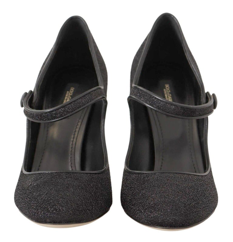 Dolce & Gabbana Red Velvet Gold Crystals Heels Mary Jane Shoes main image 0