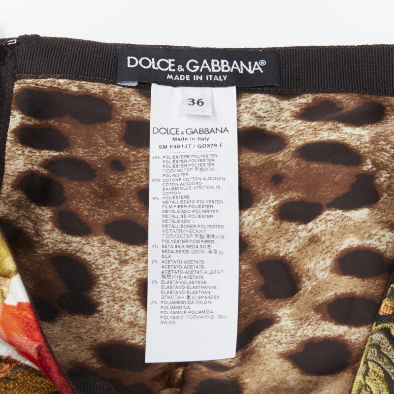 DOLCE GABBANA black colorful dog patchwork jewel embellished mini skirt IT36 XS For Sale 4